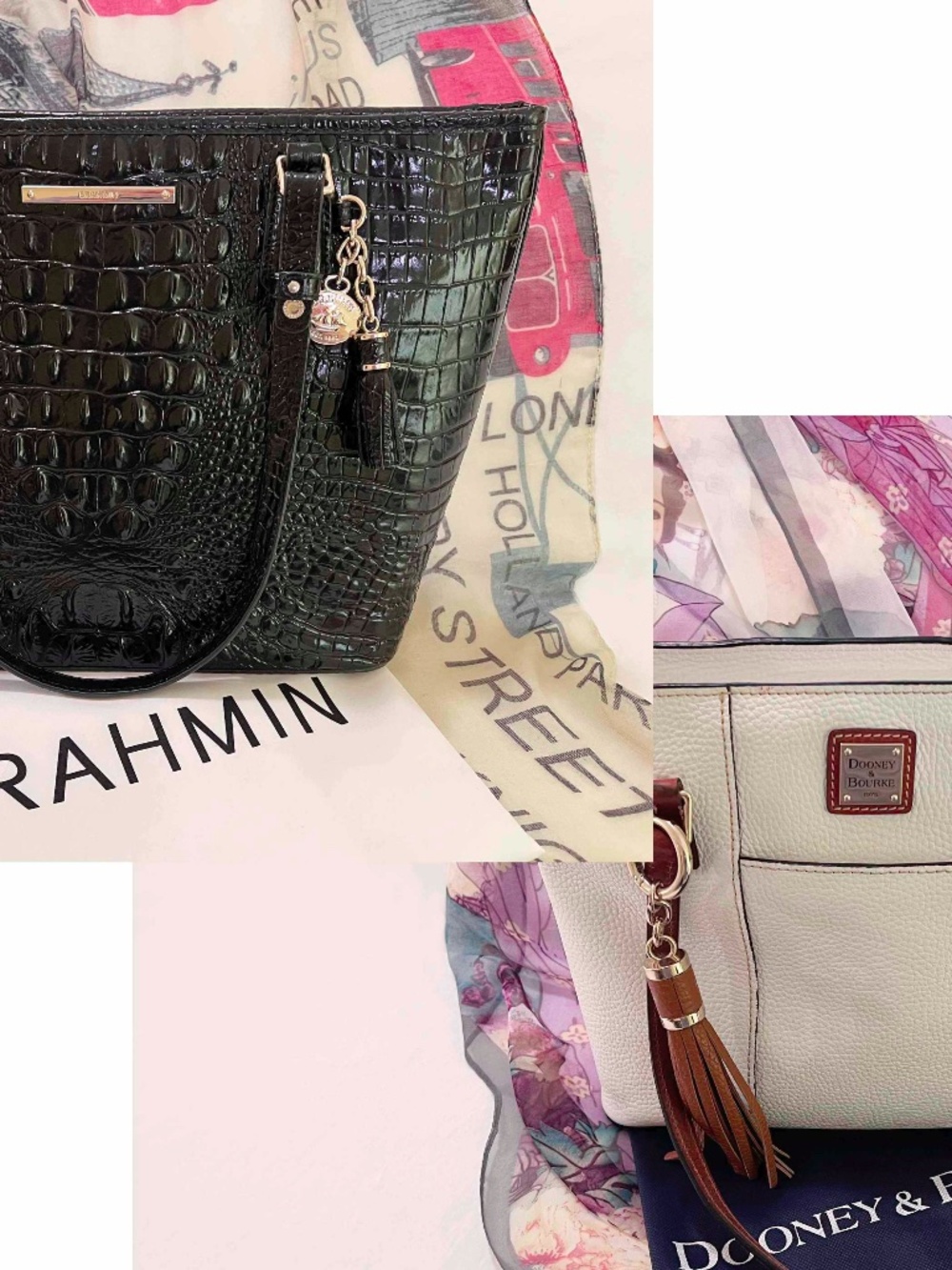 Two Bags! Brahmin Melbourne Asher Tote / Dooney & Bourke Lexington Tote